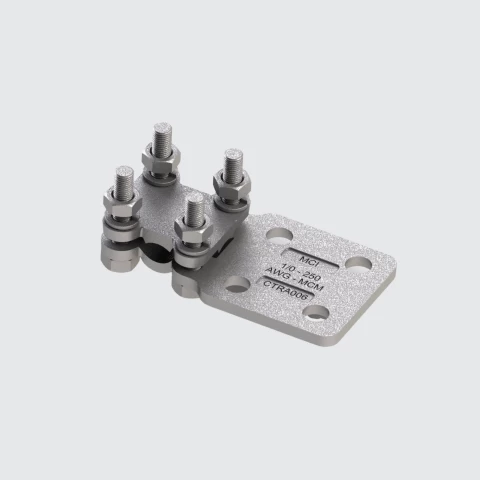 CTRA - CONECTOR TIPO NEMA EM ALUMÍNIO C/ DOIS E QUATRO FUROS